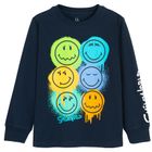 Cool Club, Bluzka chłopięca z długim rękawem, granatowa, SmileyWorld