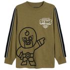 Cool Club, Bluzka chłopięca z długim rękawem, khaki, Brawl Stars