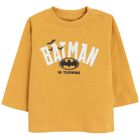 Cool Club, Bluzka chłopięca z długim rękawem, musztardowa, Batman