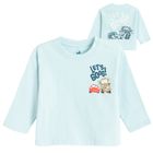 Cool Club, Bluzka chłopięca z długim rękawem, niebieska, Auta