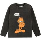 Cool Club, Bluzka chłopięca z długim rękawem, szara, Garfield