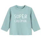 Cool Club, Bluzka chłopięca z długim rękawem, turkusowa