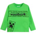 Cool Club, Bluzka chłopięca z długim rękawem, zielona, Minecraft