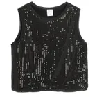 Cool Club, Bluzka dziewczęca bez rękawów, czarna