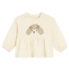 Cool Club, Bluzka dziewczęca z długim rękawem, beżowa