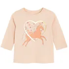 Cool Club, Bluzka dziewczęca z długim rękawem, beżowa