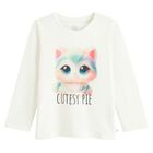 Cool Club, Bluzka dziewczęca z długim rękawem, biała