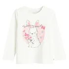 Cool Club, Bluzka dziewczęca z długim rękawem, biała