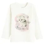 Cool Club, Bluzka dziewczęca z długim rękawem, biała