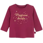 Cool Club, Bluzka dziewczęca z długim rękawem, bordowa