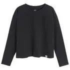 Cool Club, Bluzka dziewczęca z długim rękawem, crop top, grafitowa