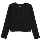 Cool Club, Bluzka dziewczęca z długim rękawem, czarna
