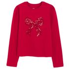 Cool Club, Bluzka dziewczęca z długim rękawem, czerwona