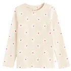 Cool Club, Bluzka dziewczęca z długim rękawem, prążkowana, beżowa