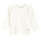 Cool Club, Bluzka dziewczęca z długim rękawem, prążkowana, biała