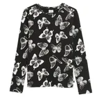 Cool Club, Bluzka dziewczęca z długim rękawem, prążkowana, czarna