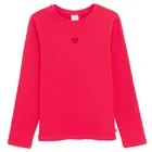 Cool Club, Bluzka dziewczęca z długim rękawem, prążkowana, czerwona
