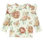 Cool Club, Bluzka dziewczęca z długim rękawem, prążkowana, jasnozielona