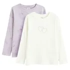 Cool Club, Bluzka dziewczęca z długim rękawem, prążkowana, mix, zestaw, 2 szt.