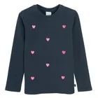 Cool Club, Bluzka dziewczęca z długim rękawem, prążkowana, niebieska