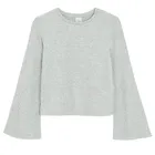 Cool Club, Bluzka dziewczęca z długim rękawem, sweterkowa, szara