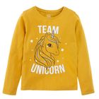 Cool Club, Bluzka dziewczęca z długim rękawem, żółta, Team Unicorn