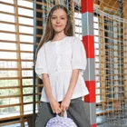 Cool Club, Bluzka dziewczęca z krótkim rękawem, biała