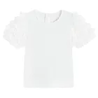Cool Club, Bluzka dziewczęca z krótkim rękawem, biała