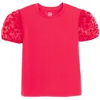 Cool Club, Bluzka dziewczęca z krótkim rękawem, czerwona
