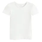 Cool Club, Bluzka dziewczęca z krótkim rękawem, prążkowana, biała