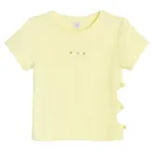 Cool Club, Bluzka dziewczęca z krótkim rękawem, prążkowana, żółta