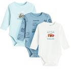 Cool Club, Body chłopięce z długim rękawem, mix, Auta, zestaw, 3 szt.