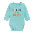 Cool Club, Body chłopięce z długim rękawem, niebieskie, My Daddy is my Hero