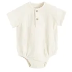 Cool Club, Body chłopięce z krótkim rękawem, muślinowe, beżowe