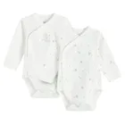 Cool Club, Body dziewczęce z długim rękawem, białe, zestaw, 2 szt.