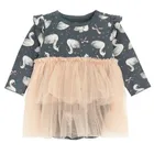 Cool Club, Body dziewczęce z długim rękawem, granatowo-różowe