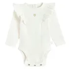 Cool Club, Body dziewczęce z długim rękawem, prążkowane, białe