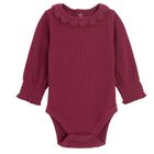 Cool Club, Body dziewczęce z długim rękawem, prążkowane, bordowe