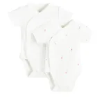 Cool Club, Body dziewczęce z krótkim rękawem, ażurowe, białe, zestaw, 2 szt.