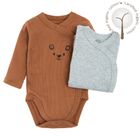 Cool Club, Body niemowlęce z długim rękawem, bawełna organiczna, zestaw, 2 szt.