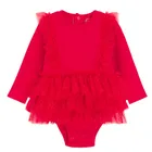 Cool Club, Body sukienka dziewczęce z długim rękawem, czerwone