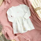 Cool Club, Body sukienka dziewczęce z długim rękawem, muślinowe, białe