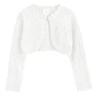 Cool Club, Bolerko dziewczęce, ażurowe, białe