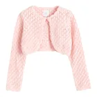 Cool Club, Bolerko dziewczęce, ażurowe, różowe