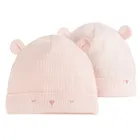 Cool Club, Czapka dziewczęca, prążkowana, różowa, zestaw, 2 szt.
