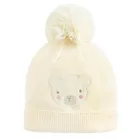 Cool Club, Czapka dziewczęca z pomponem, beżowa
