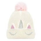 Cool Club, Czapka dziewczęca z pomponem, biała