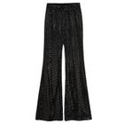 Cool Club, Jegginsy dziewczęce, flare, welurowe, czarne