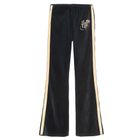 Cool Club, Jegginsy dziewczęce, flare, welurowe, prążkowane, czarne, Harry Potter