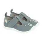 Cool Club, Kapcie dziecięce, szare, skórzana wkładka, Zdrowa Stopa